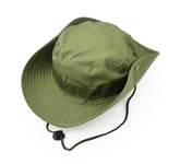 Outdoor Wide Brim Sun Protect Hat, Classic US Combat Army Style Bush Jungle Sun Cap for Fishing Hunting Camping Light Army Green 7